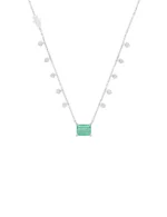 Colar Esmeralda Colombiana Retangular 8x9