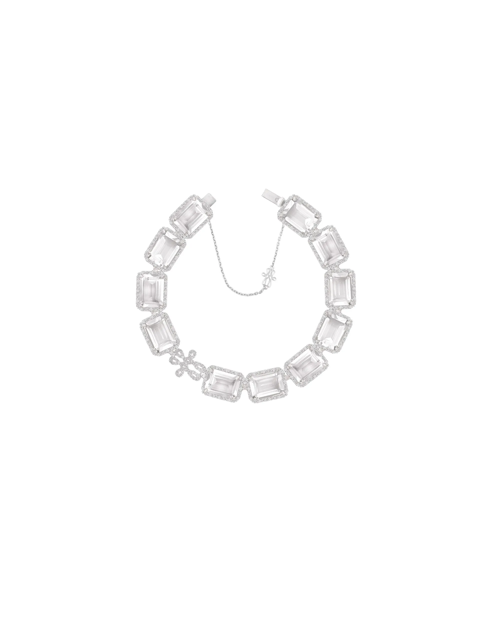 Pulseira Riviera Cristal Retangular e Brilhantes Still Pulseira Riviera Cristal Retangular e Brilhantes - Imagem 1
