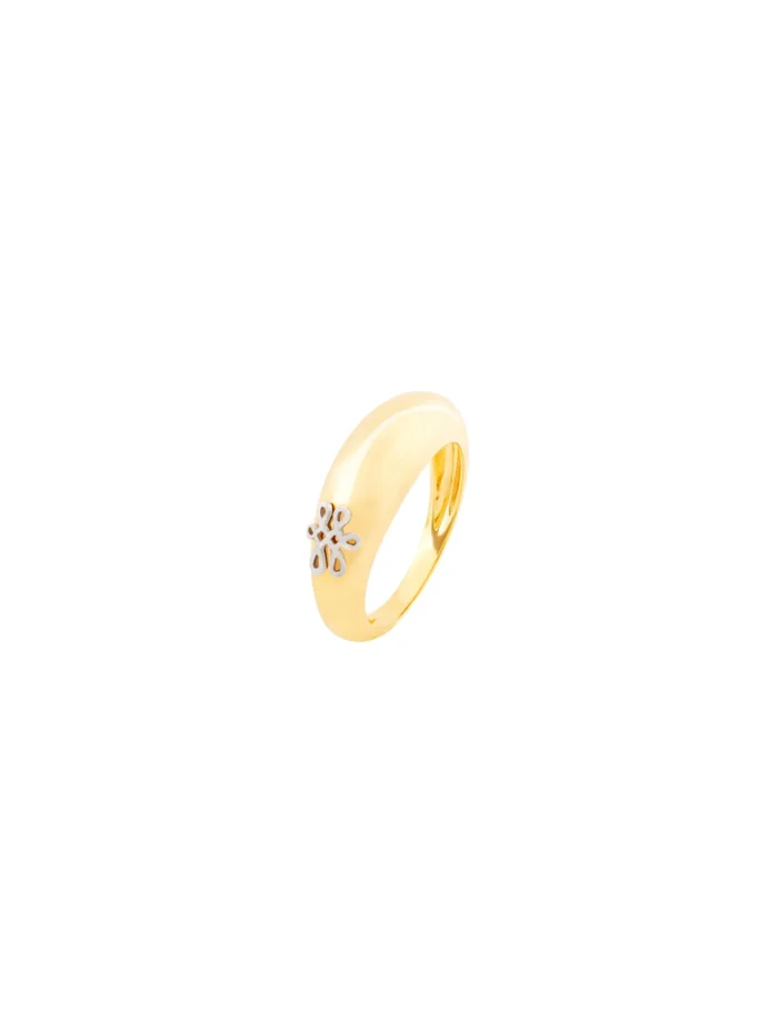 Anel Arco Polido Ouro Amarelo