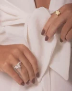 Anel Mauve Ouro Branco G - Imagem 2