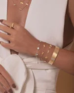 Bracelete Lâmina Ouro Amarelo G - Imagem 2