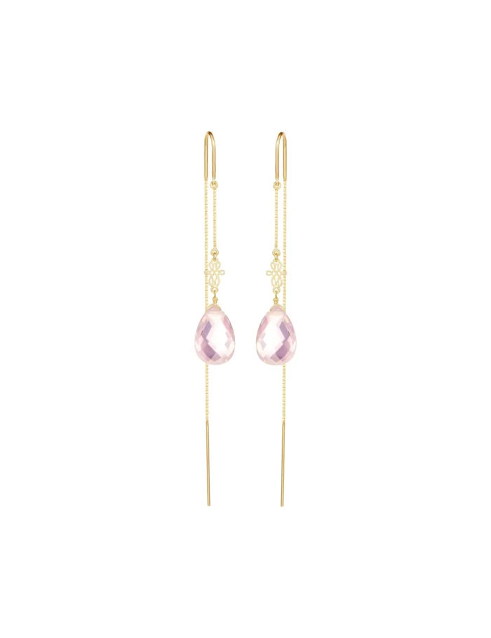 Brinco Capri Quartzo Rosa M
