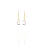 Brinco Capri Quartzo Rosa P
