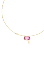 Colar Pétala Turmalina Rosa P