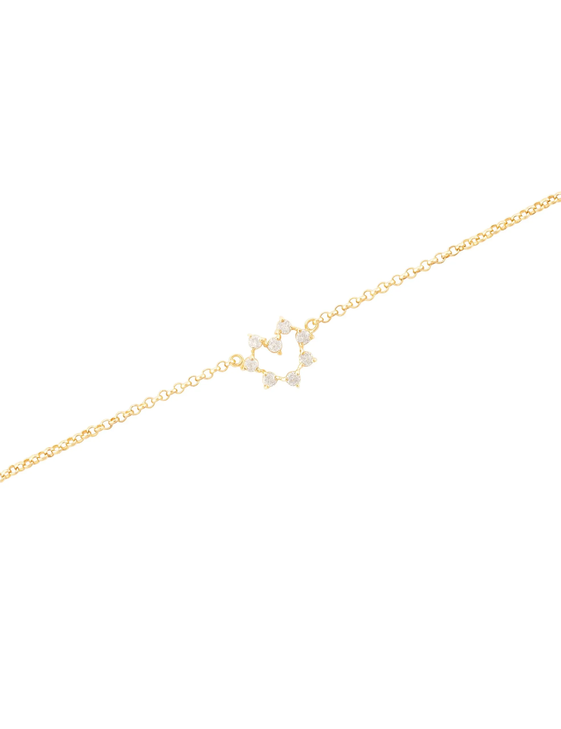 Pulseira Coração Topázio Branco Still Pulseira Coração em Topázio Branco - Imagem 1