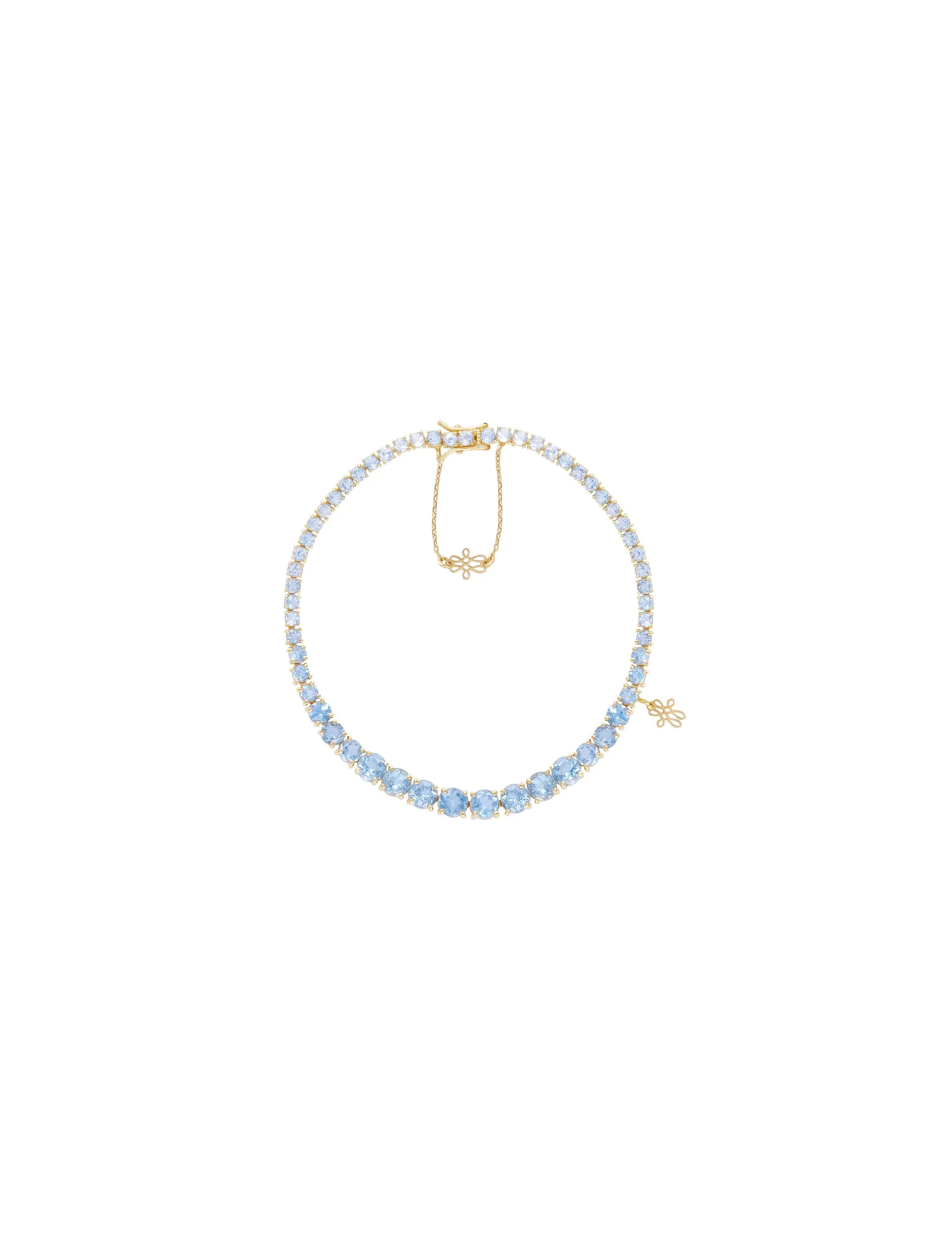 Pulseira Riviera Degradê Topázio Azul Still Pulseira Riviera Degradê Hortensia - Imagem 1