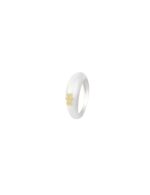 Anel Arco Fosco Ouro Branco
