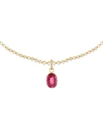 Pingente Turmalina Rosa Oval P