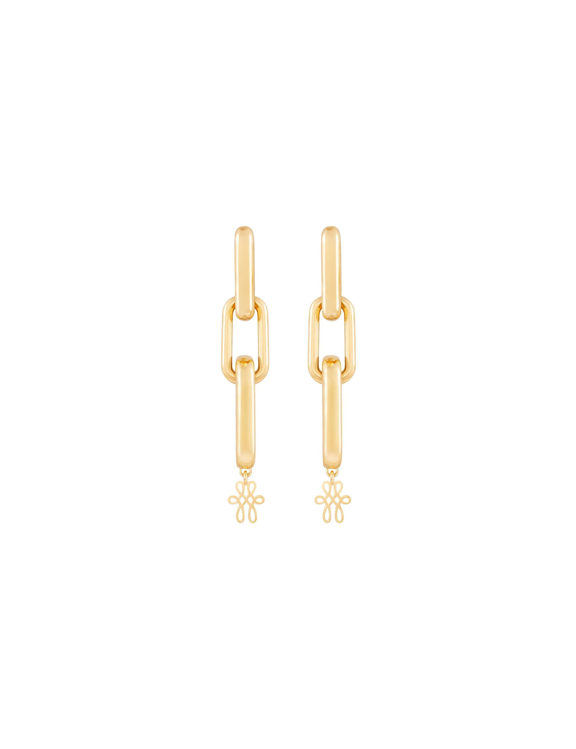 brinco elos ouro amarelo sem brilhantes-convertido-de-png Brinco Elos Sem Brilhantes - Imagem 1